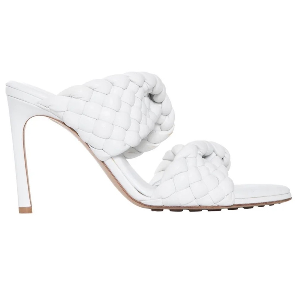 Bottega Veneta White Leather Sandal US size 9.5 or 10